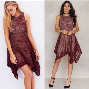 NWT KEEPSAKE The Label Sweet Nothing Dress In Burgundy Fig Sz Small